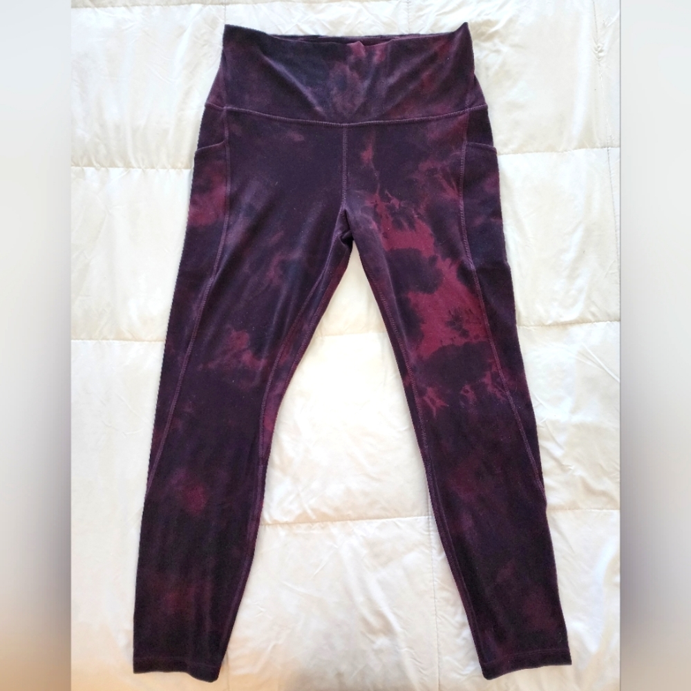 Lululemon Align Pant 25” Size 12 Diamond Dye Cassis Black